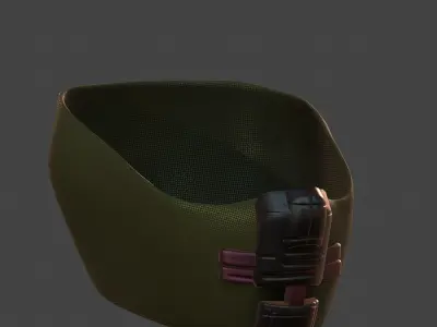 Gas mask helmet 3d model scifi Low-poly  Low-poly 3D model 137