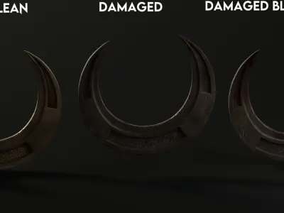 Moon Knight Moon Daggers Low-poly 3D model