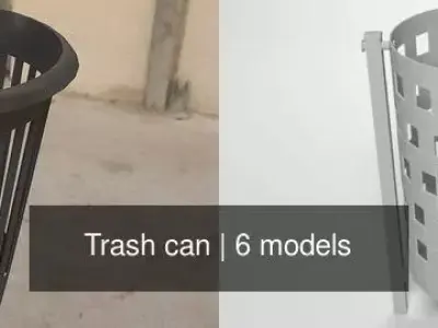 Trash can 3D Model Pack
