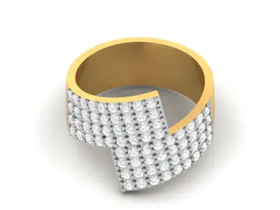 Diamond Ring For Women 3d Print Model 3D print model 25