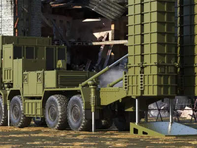  Self Propelled Air Defence Launcher and Antiaircraft Missile 