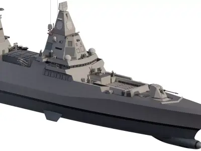 NAVY MULTIROLE  FRIGATE SPARTAN CLASS 3D model