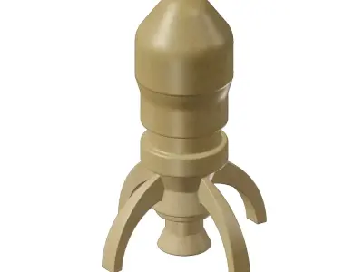 Wooden Space Shuttle Toy 3D model