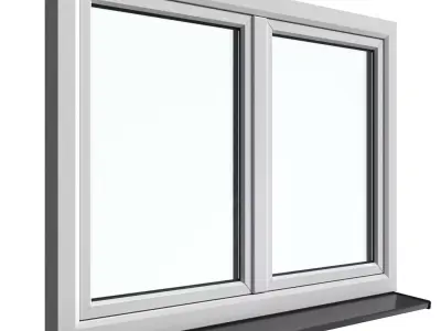 European Plastic Windows Set 01 3D model