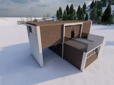 Casa Scene-villa-modern house 3D model