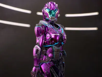 Sci-Fi Armor 5 Low-poly 3D model