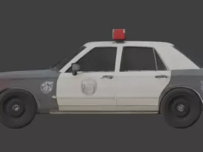 Possessed Gothic Patrol Car 3D Model Low-poly 3D model