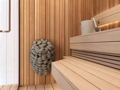 Sauna with electric heater Wi-Fi 3D model