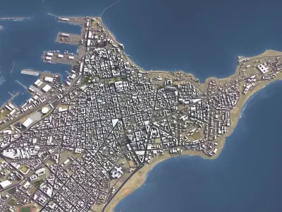 Dakar - 3D City Model Low-poly 3D model