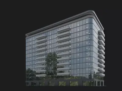Glasswave Tower 3D model