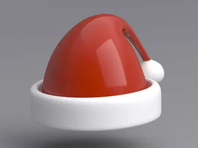 Christmas Hat RED 3D model