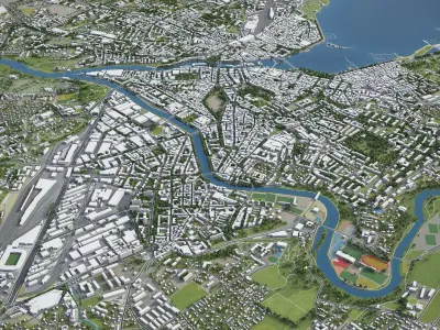 Top 5 Cities in Switzerland 3D Model Pack