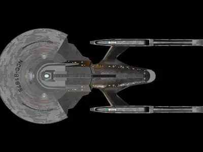 Star Trek Neo-Constitution-Class Starship Low-poly 3D model