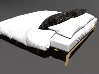 cama linea smooth Low-poly 3D model