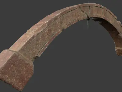 RedStone Arch with Ornaments Low-poly 3D model