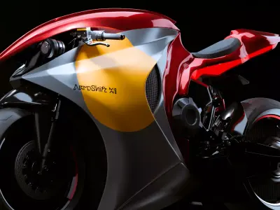 Futuristic Concept Motorcycle 3D model