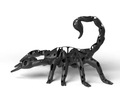 Scorpion Dust Voronoi Low-poly 3D model