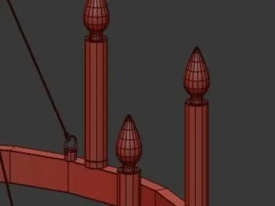 Untitled chandelier with four candle holders 3D model