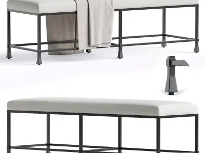 Ruby Bed Bench 3D model