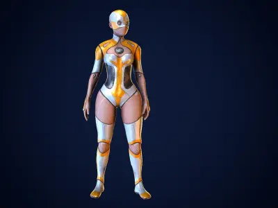 Droid Low-poly 3D model