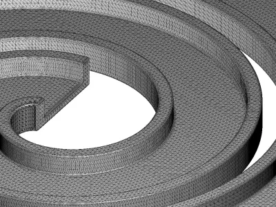 Transparent Spiral Racetrack 3D model
