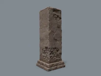 monument ruins Low-poly 3D model