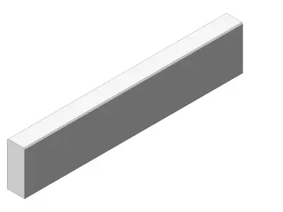 Concrete Curb 100 20 8 Realistic Garden Border Stone 3D model