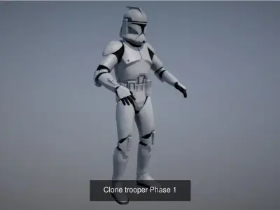 Clone trooper Phase 1 skin pack