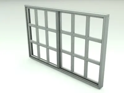 Sliding Window Low-poly 3D model
