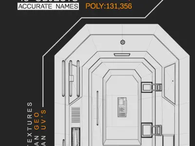 SciFi Spaceship Door 3D model