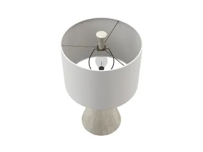 Adelis Faux Bleached Wood Table Lamp 3D model