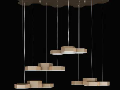 75026x Favo Lightstar Hanging Lamp 3D model