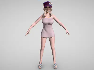 Coco Spar - Code Vein - Hot Girl Low-poly 3D model