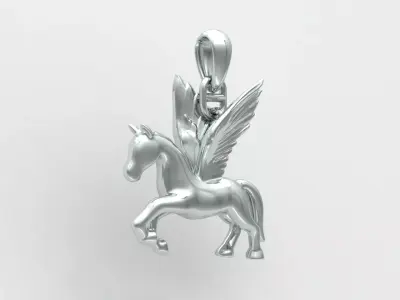 Pegasus Horse Pendant 3D print model