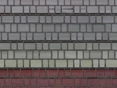 Patterned Tile Wall 3D model