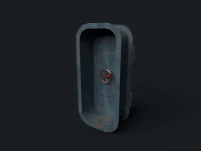 Door bunker Low-poly 3D model