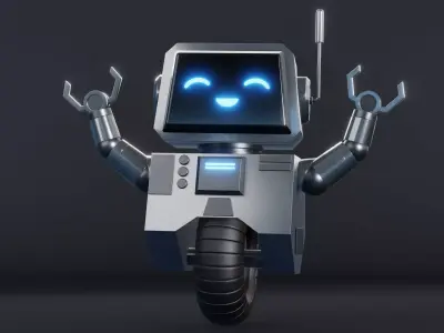 Cute Robot Character - Blender 3D model