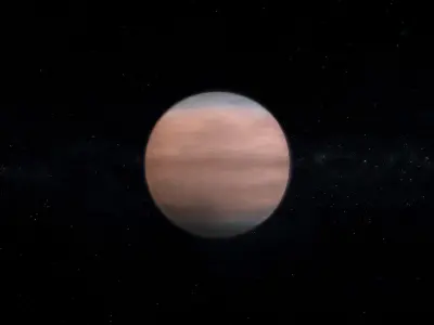 Gas Giant Alien Planet 01 Low-poly 3D model