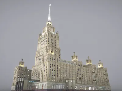 Radisson Royal Hotel Low-poly 3D model