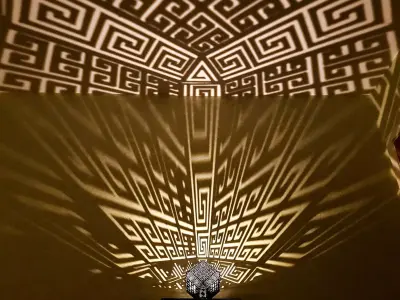 Greek Meander Lamp 3D print model