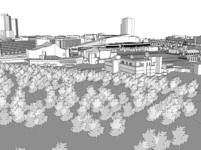 Berlin City Low-poly 3D model