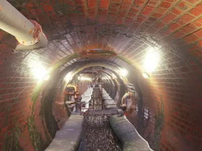 Sewer tunnel Low-poly 3D model