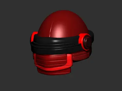 helmet high poly sculpt 3d printable ver 7 3D model 3D model 61