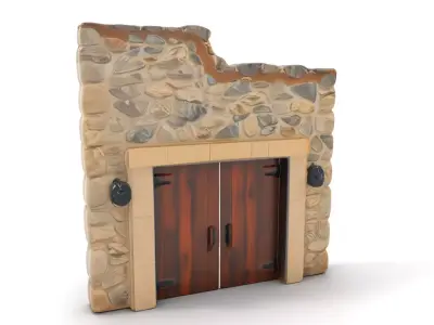 Rustic Stone Archway model pack Low-poly 3D model