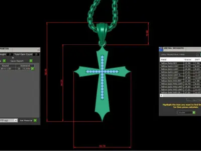 Cross Light Gold 3CP010 3DM STL 3D model
