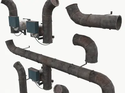 Ventilation old Low-poly 3D model