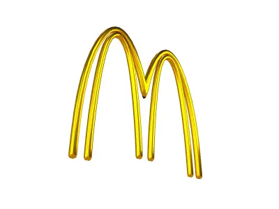Ecobranding Mcdonald Logo v2 002 Free low-poly 3D model