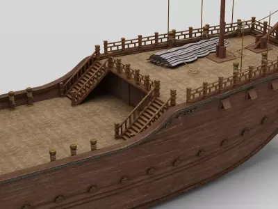 Ancient Chinese Ship 01 3D model