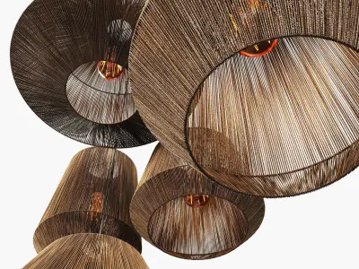 Lamp barrel rope n10 3D model