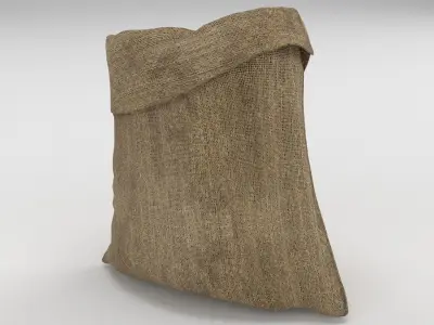 Food Sack Grain Open 3D Model 3D model